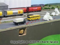 Bus and Truck on Highway at Pincher